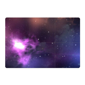 Магнитный плакат 3Х2 с принтом Космические туманности в Тюмени, Полимерный материал с магнитным слоем | 6 деталей размером 9*9 см | арт | звёзды | космос | красный | облако | оранжевый | розовый | синий | сияние | темный | туманность | фиолетовый | черный | яркие цвета