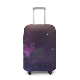Чехол для чемодана 3D с принтом Космические туманности в Тюмени, 86% полиэфир, 14% спандекс | двустороннее нанесение принта, прорези для ручек и колес | арт | звёзды | космос | красный | облако | оранжевый | розовый | синий | сияние | темный | туманность | фиолетовый | черный | яркие цвета