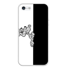 Чехол для iPhone 5/5S матовый с принтом Пантера в Тюмени, Силикон | Область печати: задняя сторона чехла, без боковых панелей | Тематика изображения на принте: мультик | мультфильм | пантера | персонаж | розовая пантера