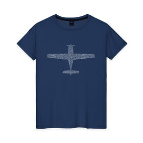 Женская футболка хлопок с принтом Cirrus - авиационный алфавит в Тюмени, 100% хлопок | прямой крой, круглый вырез горловины, длина до линии бедер, слегка спущенное плечо | авиация | самолет | цирус