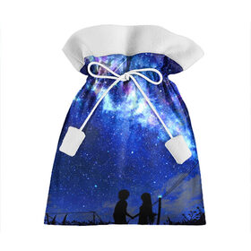 Подарочный 3D мешок с принтом Ночное Небо в Тюмени, 100% полиэстер | Размер: 29*39 см | blue | sky | башни | звездное небо | звезды | космическое | красота | небо | ночь | синий