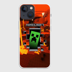 Чехол для iPhone 13 mini с принтом MINECRAFT в Тюмени,  |  | craft | creeper | dungeon | dungeons | earth | game | logo | mine | minecraft | minecraft dungeons | mobile | online | дунгеонс | земля | зомби | игра | крипер | лого | майкрафт | майнкрафт | онлайн | подземелье