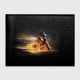 Обложка для студенческого билета с принтом Flame в Тюмени, натуральная кожа | Размер: 11*8 см; Печать на всей внешней стороне | Тематика изображения на принте: fire | flame | helmet | motorcycle | night | racer | гонщик | мотоцикл | ночь | огонь | пламя | шлем