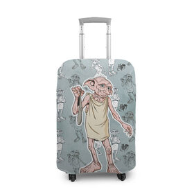 Чехол для чемодана 3D с принтом Dobby в Тюмени, 86% полиэфир, 14% спандекс | двустороннее нанесение принта, прорези для ручек и колес | dobby | harry potter | vdosadir | гарри поттер | джоан роулинг | добби