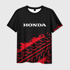 Мужская футболка 3D с принтом HONDA / ХОНДА в Тюмени, 100% полиэфир | прямой крой, круглый вырез горловины, длина до линии бедер | accord | auto | civic | crv | honda | jylf | logo | moto | motors | racing | sport | авто | автомобиль | аккорд | гонки | гоночный | лого | логотип | логотипы | марка | мото | моторс | мотоцикл | рщтвф | серия | символ | символы | спорт