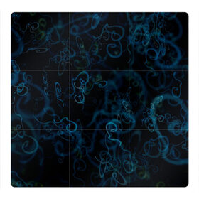 Магнитный плакат 3Х3 с принтом Фигуры из дыма в Тюмени, Полимерный материал с магнитным слоем | 9 деталей размером 9*9 см | абстракция | дым | линии | переход | силуэты | старнный | темный | фигуры