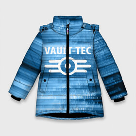Зимняя куртка для девочек 3D с принтом VAULT-TEC в Тюмени, ткань верха — 100% полиэстер; подклад — 100% полиэстер, утеплитель — 100% полиэстер. | длина ниже бедра, удлиненная спинка, воротник стойка и отстегивающийся капюшон. Есть боковые карманы с листочкой на кнопках, утяжки по низу изделия и внутренний карман на молнии. 

Предусмотрены светоотражающий принт на спинке, радужный светоотражающий элемент на пуллере молнии и на резинке для утяжки. | bethesda | bethesda game studios | fallout | fallout 4 | game | vault   tec | vault boy | игры | постапокалипсис | убежище 101