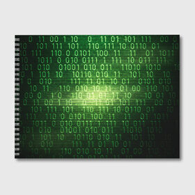 Альбом для рисования с принтом Двоичный код в Тюмени, 100% бумага
 | матовая бумага, плотность 200 мг. | Тематика изображения на принте: it | двоичный код | информация | код | кодерам | кодеру | программирование | программисту | технологии