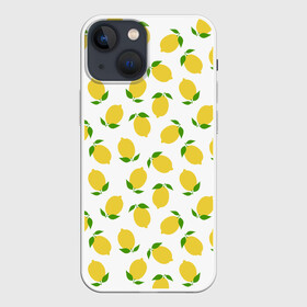 Чехол для iPhone 13 mini с принтом ЛИМОННАЯ в Тюмени,  |  | food | lemon | pattern | еда | желтая | лемоны | лимоны | паттерн