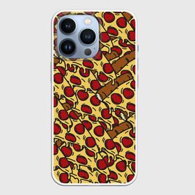 Чехол для iPhone 13 Pro с принтом ПРАВИЛЬНОЕ ПИТАНИЕ в Тюмени,  |  | fast food | food | pattern | pizza | еда | паттерн | пицца | фастфуд