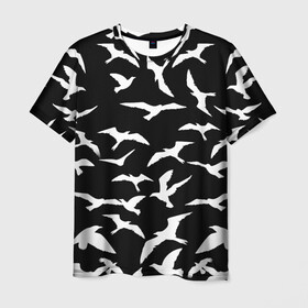 Мужская футболка 3D с принтом Freedom | Свобода в Тюмени, 100% полиэфир | прямой крой, круглый вырез горловины, длина до линии бедер | bird | birds | black | cosmo | crow | gray | sky | white | астрономия | белая | белое | ворон | вороны | градиент | дождь | космос | ливень | луна | небо | облака | орел | орлы | просвет | птицы | серая | серое | солнце | текстура