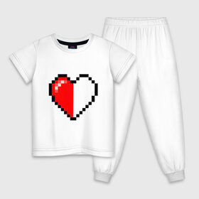 Детская пижама хлопок с принтом Майнкрафт серце в Тюмени, 100% хлопок |  брюки и футболка прямого кроя, без карманов, на брюках мягкая резинка на поясе и по низу штанин
 | Тематика изображения на принте: minecraft | любовь | майнкрафт | пиксель | половинка | сердце