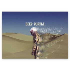 Поздравительная открытка с принтом Deep Purple Whoosh в Тюмени, 100% бумага | плотность бумаги 280 г/м2, матовая, на обратной стороне линовка и место для марки
 | Тематика изображения на принте: 2020 | cover | deep | desert | hard | logo | metal | moon | music | new album | purple | rock | whoosh | дип | космонавт | легендарная | легендарный | лого | луна | метал | музыка | новый альбом | обложка | пепл | перпл | пустыня | рок | т