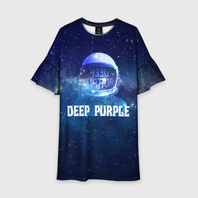 Детское платье 3D с принтом Deep Purple Whoosh! в Тюмени, 100% полиэстер | прямой силуэт, чуть расширенный к низу. Круглая горловина, на рукавах — воланы | Тематика изображения на принте: 2020 | cover | deep | galaxy | hard | logo | metal | music | new album | purple | rock | space | whoosh | дип | звезды | космонавт | космос | легендарная | легендарный | лого | метал | музыка | новый альбом | обложка | пепл | перпл | рок |