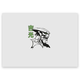 Поздравительная открытка с принтом Yoshimitsu Tekken в Тюмени, 100% бумага | плотность бумаги 280 г/м2, матовая, на обратной стороне линовка и место для марки
 | game | jin | king | playstation | samurai | teken | tekken | yoshimitsu | боец | джин | ёсимицу | ёшимитсу | ёшимицу | железный | игра | иерглифы | йошимитсу | йошимицу | кинг | кулак | олдскул | плэйстэйшн | самурай | текен | теккен