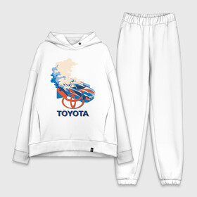 Женский костюм хлопок Oversize с принтом Toyota Drift в Тюмени,  |  | drift | silvia | supra | toyota | гонка | гоночная машина | дрифт | логотип tayota | сильвия | супра | тайота | тойота