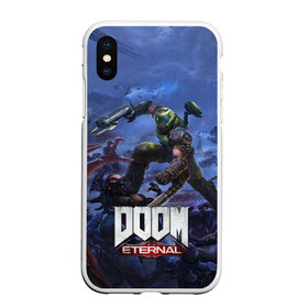 Чехол для iPhone XS Max матовый с принтом Doom Eternal The Ancient Gods в Тюмени, Силикон | Область печати: задняя сторона чехла, без боковых панелей | demon | dlc | doom | doom slayer | doomguy | eternal | games | the ancient gods | демон | древние боги | дум | игры | палач рока