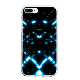 Чехол для iPhone 7Plus/8 Plus матовый с принтом Neon Lights в Тюмени, Силикон | Область печати: задняя сторона чехла, без боковых панелей | blue | cyberpunk2077 | girl | neon | неон | неоновая