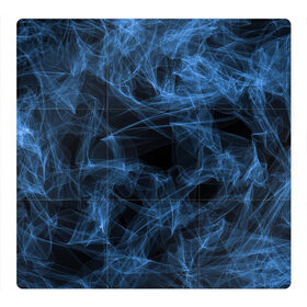 Магнитный плакат 3Х3 с принтом Синяя паутина в Тюмени, Полимерный материал с магнитным слоем | 9 деталей размером 9*9 см | colors | cosmic | stars | yellow | брызги | звезды | краски | планета | разводы красок