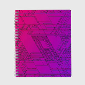 Тетрадь с принтом Аbstraction в Тюмени, 100% бумага | 48 листов, плотность листов — 60 г/м2, плотность картонной обложки — 250 г/м2. Листы скреплены сбоку удобной пружинной спиралью. Уголки страниц и обложки скругленные. Цвет линий — светло-серый
 | Тематика изображения на принте: purple | абстрактный | абстракция | геометрический рисунок | геометрия | знаки | иерогливы | индиго | корея | кружево | лого | логотипы | надпись | неон | рисунок | с надписью | текст | текстура | узор