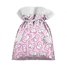 Подарочный 3D мешок с принтом Котики Pattern в Тюмени, 100% полиэстер | Размер: 29*39 см | pattern | кот | котики | коты | милота | милый | няшная | няшный | паттерн | розовая | розовый | узор | узор из котиков