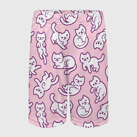 Детские спортивные шорты 3D с принтом Котики Pattern в Тюмени,  100% полиэстер
 | пояс оформлен широкой мягкой резинкой, ткань тянется
 | pattern | кот | котики | коты | милота | милый | няшная | няшный | паттерн | розовая | розовый | узор | узор из котиков