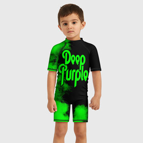 Детский купальный костюм 3D с принтом Deep Purple в Тюмени, Полиэстер 85%, Спандекс 15% | застежка на молнии на спине | deep purple | альбом | гловер | группа | дееп | деп | ди | дип | диперпл | дипперпл | иэн гиллан | иэн пэйс | лого | логотип | метал | морс | пепл | перпл | прогрессивный | психоделический | рок | символ | хард