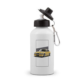 Бутылка спортивная с принтом BMW E36 в Тюмени, металл | емкость — 500 мл, в комплекте две пластиковые крышки и карабин для крепления | Тематика изображения на принте: bmw | e36 | арт машина | бмв | быстрая машина | красивая машина | машина