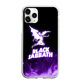 Чехол для iPhone 11 Pro матовый с принтом Black Sabbath NEON в Тюмени, Силикон |  | Тематика изображения на принте: black sabbath | hard rock | heavy metal | purple | блэк сабат | группы | метал | музыка | оззи осборн | рок | фиолетовый | хард рок | хэви метал