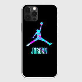 Чехол для iPhone 12 Pro с принтом Jordan в Тюмени, силикон | область печати: задняя сторона чехла, без боковых панелей | jordan | michael | nba | баскетбол | джорданмайкл | игра | легенда | майкл джордан | мяч | неон | футбол