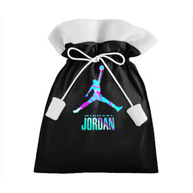 Подарочный 3D мешок с принтом Jordan в Тюмени, 100% полиэстер | Размер: 29*39 см | Тематика изображения на принте: jordan | michael | nba | баскетбол | джорданмайкл | игра | легенда | майкл джордан | мяч | неон | футбол