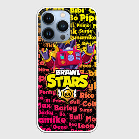 Чехол для iPhone 13 Pro с принтом Brawl Stars Surge в Тюмени,  |  | 8 bit | brawl | bull | carl | colt | crow | darryl | dinamike | game | leon | max | piper | poco | sandy | spike | stars | surge | бравл | бравлер | бравлеры | ворон | игра | леон | персонаж | спайк | старз | старс