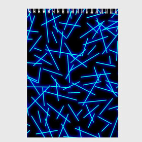 Скетчбук с принтом Неоновые линии в Тюмени, 100% бумага
 | 48 листов, плотность листов — 100 г/м2, плотность картонной обложки — 250 г/м2. Листы скреплены сверху удобной пружинной спиралью | geometry | neon | pattern | stripes | блестки | геометрические | геометрия | градиент | лампочка | линии | неоновый | паттерн | пламя | полоски | полосы | свет | светящиеся | сияние | текстура | текстурные