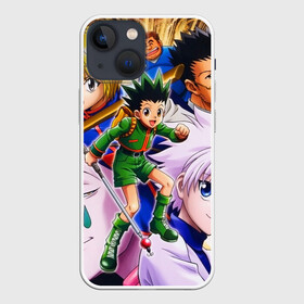 Чехол для iPhone 13 mini с принтом Hunter Хантер в Тюмени,  |  | anime | hisoka | japan | killua | аниме | анимешникам | борьба | герои | гон | детские | иллуми | курапика | манга | мультсериал | мультфильм | охотник | персонажи | приключения | фрикс | хантер | хисока | хищник