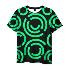 Мужская футболка 3D с принтом Полукруг в Тюмени, 100% полиэфир | прямой крой, круглый вырез горловины, длина до линии бедер | абстракция | будущее | геометрия | графика | игры | киберпанк | круги | лини | фантастика | фильмы | шестеренки