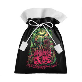 Подарочный 3D мешок с принтом Bring Me The Horizon в Тюмени, 100% полиэстер | Размер: 29*39 см | Тематика изображения на принте: bmth | bring | hard | horizon | me | metal | music | pop | rock | the | альтернативный | дэткор | музыка | поп рок | рок