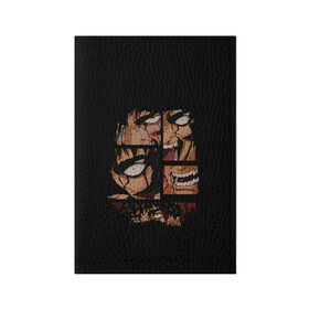 Обложка для паспорта матовая кожа с принтом Берсерк  в Тюмени, натуральная матовая кожа | размер 19,3 х 13,7 см; прозрачные пластиковые крепления | Тематика изображения на принте: anime | berserk | аниме | берсерк | глаза | гнев | злой | зубы | манга | персонаж