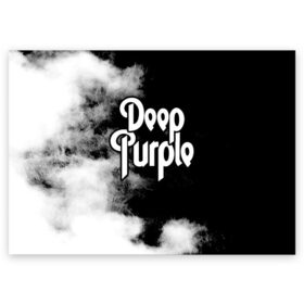 Поздравительная открытка с принтом Deep Purple в Тюмени, 100% бумага | плотность бумаги 280 г/м2, матовая, на обратной стороне линовка и место для марки
 | Тематика изображения на принте: deep purple | альбом | гловер | группа | дееп | деп | ди | дип | диперпл | дипперпл | иэн гиллан | иэн пэйс | лого | логотип | метал | морс | пепл | перпл | прогрессивный | психоделический | рок | символ | хард