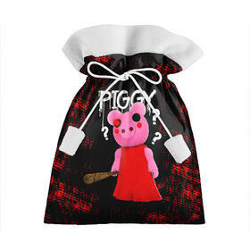Подарочный 3D мешок с принтом ROBLOX PIGGY - СВИНКА ПИГГИ в Тюмени, 100% полиэстер | Размер: 29*39 см | Тематика изображения на принте: pig | piggy | roblox | игра | компьютерная игра | логотип | онлайн | онлайн игра | пигги | поросенок | роблакс | роблокс | свинка | свинья