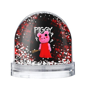 Снежный шар с принтом ROBLOX PIGGY - СВИНКА ПИГГИ в Тюмени, Пластик | Изображение внутри шара печатается на глянцевой фотобумаге с двух сторон | pig | piggy | roblox | игра | компьютерная игра | логотип | онлайн | онлайн игра | пигги | поросенок | роблакс | роблокс | свинка | свинья
