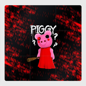Магнитный плакат 3Х3 с принтом ROBLOX PIGGY - СВИНКА ПИГГИ в Тюмени, Полимерный материал с магнитным слоем | 9 деталей размером 9*9 см | Тематика изображения на принте: pig | piggy | roblox | игра | компьютерная игра | логотип | онлайн | онлайн игра | пигги | поросенок | роблакс | роблокс | свинка | свинья