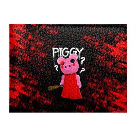 Обложка для студенческого билета с принтом ROBLOX PIGGY - СВИНКА ПИГГИ в Тюмени, натуральная кожа | Размер: 11*8 см; Печать на всей внешней стороне | Тематика изображения на принте: pig | piggy | roblox | игра | компьютерная игра | логотип | онлайн | онлайн игра | пигги | поросенок | роблакс | роблокс | свинка | свинья
