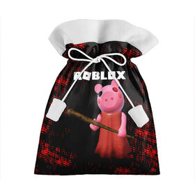 Подарочный 3D мешок с принтом ROBLOX PIGGY - СВИНКА ПИГГИ в Тюмени, 100% полиэстер | Размер: 29*39 см | pig | piggy | roblox | игра | компьютерная игра | логотип | онлайн | онлайн игра | пигги | поросенок | роблакс | роблокс | свинка | свинья