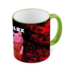 Кружка с полной запечаткой с принтом ROBLOX PIGGY - СВИНКА ПИГГИ в Тюмени, керамика | ёмкость 330 мл | pig | piggy | roblox | игра | компьютерная игра | логотип | онлайн | онлайн игра | пигги | поросенок | роблакс | роблокс | свинка | свинья