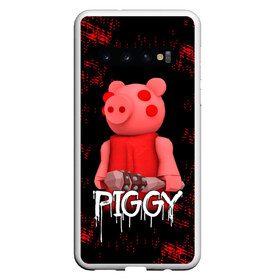 Чехол для Samsung Galaxy S10 с принтом ROBLOX PIGGY - СВИНКА ПИГГИ в Тюмени, Силикон | Область печати: задняя сторона чехла, без боковых панелей | Тематика изображения на принте: pig | piggy | roblox | игра | компьютерная игра | логотип | онлайн | онлайн игра | пигги | поросенок | роблакс | роблокс | свинка | свинья