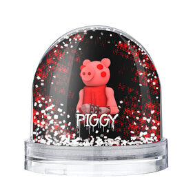 Снежный шар с принтом ROBLOX PIGGY - СВИНКА ПИГГИ в Тюмени, Пластик | Изображение внутри шара печатается на глянцевой фотобумаге с двух сторон | pig | piggy | roblox | игра | компьютерная игра | логотип | онлайн | онлайн игра | пигги | поросенок | роблакс | роблокс | свинка | свинья