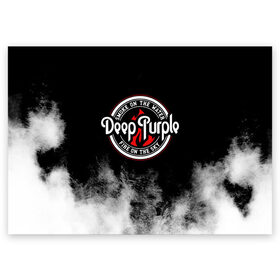 Поздравительная открытка с принтом Deep Purple в Тюмени, 100% бумага | плотность бумаги 280 г/м2, матовая, на обратной стороне линовка и место для марки
 | deep purple | альбом | гловер | группа | дееп | деп | ди | дип | диперпл | дипперпл | иэн гиллан | иэн пэйс | лого | логотип | метал | морс | пепл | перпл | прогрессивный | психоделический | рок | символ | хард