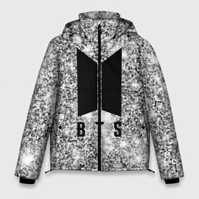 Мужская зимняя куртка 3D с принтом Сверкающие BTS в Тюмени, верх — 100% полиэстер; подкладка — 100% полиэстер; утеплитель — 100% полиэстер | длина ниже бедра, свободный силуэт Оверсайз. Есть воротник-стойка, отстегивающийся капюшон и ветрозащитная планка. 

Боковые карманы с листочкой на кнопках и внутренний карман на молнии. | boys | bts | music | pop | rm | stars | алмазы | бабочка | блестки | бойбенд | бриллианты | бтс | гламур | группа | девочкам | девушкам | звезды | корея | крылья | мальчики | молодежные | музыка | музыкальные | парни