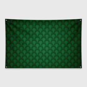 Флаг-баннер с принтом Готические зелёные цветы в Тюмени, 100% полиэстер | размер 67 х 109 см, плотность ткани — 95 г/м2; по краям флага есть четыре люверса для крепления | готика | зеленый | светлый | темный | цветы