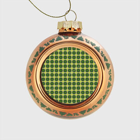Стеклянный ёлочный шар с принтом Зеленые драгоценности в Тюмени, Стекло | Диаметр: 80 мм | драгоценности | драгоценность | зеленый | золото | изумруд | изумруды | темный